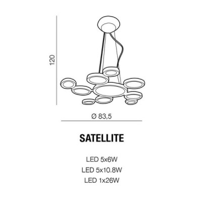 Azzardo Satellite lampa wisząca LED