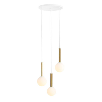 Aldex Rinn 3 white brass - lampa wisząca