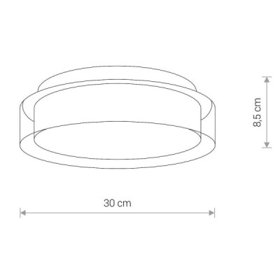 Nowodvorski Pan LED S - plafon łazienkowy