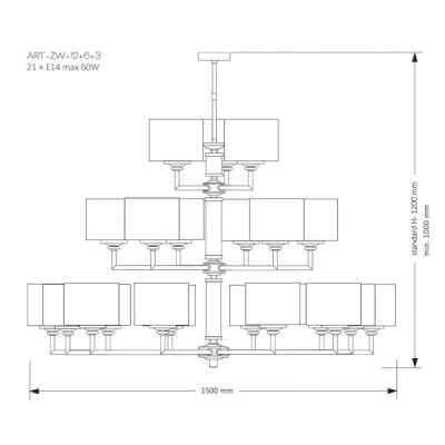 Kutek Mood Artu ZW 21 - lampa wisząca nowoczesna