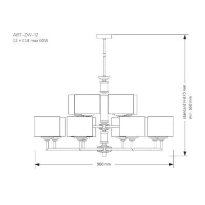 Kutek Mood Artu ZW 12 - lampa wisząca nowoczesna