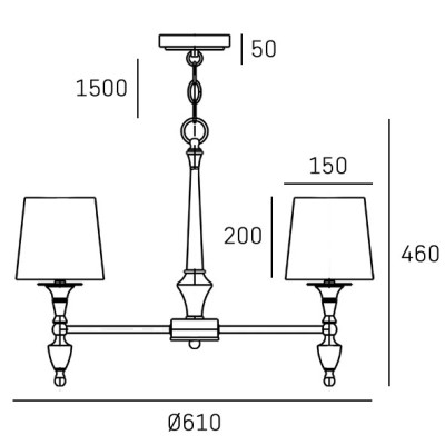 Cosmo Light Austin P04135NI-WH - lampa wisząca