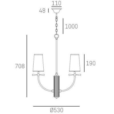 Cosmo Light Bow P04190BR - lampa wisząca